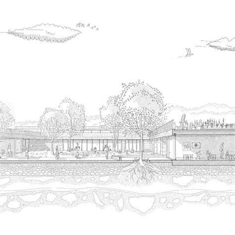 Perspective Section Drawing | Landscape architecture diagram, Section ...
