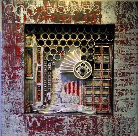 "Assemblages Ix": Light Brown Mixed_Media by Vivek Rao | ArtZolo.com