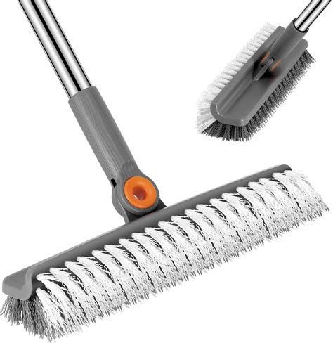 Amazon.com: AIR U+ Floor Scrub Brush with Long Handle, 3 in 1 Scrape ...