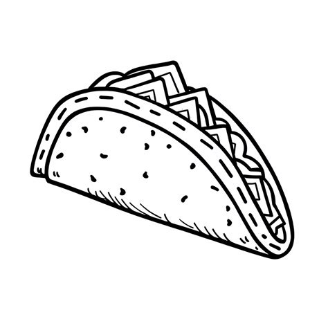 Tacos coloring page – Coloring corner