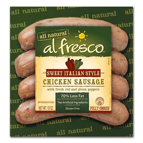 Amazon.com: alfresco Chicken Sausage, Sweet Italian FC, 12 oz : Grocery ...