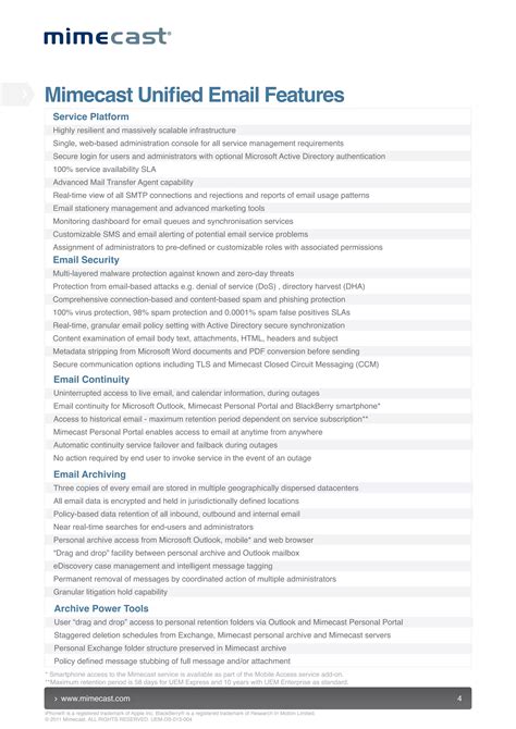 Mimecast unified-email-management-datasheet | PDF