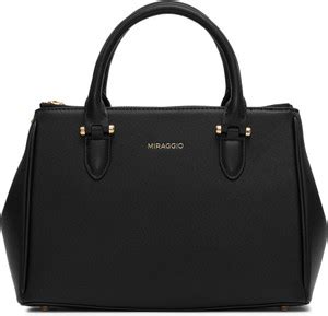 Buy Miraggio Women Black Handbag Black Online @ Best Price in India ...