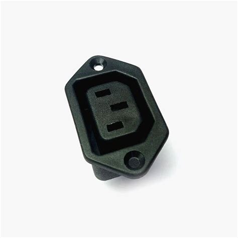 3-Pin Female Panel Mount AC Power Supply Socket - 10A 250V Q17 C2