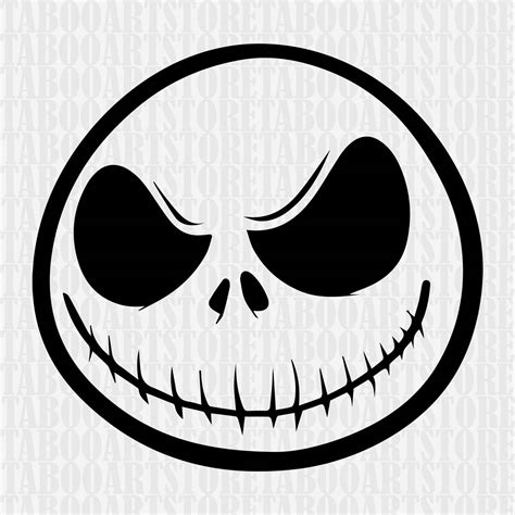 Jack Skellington Face Pumpkin Stencil