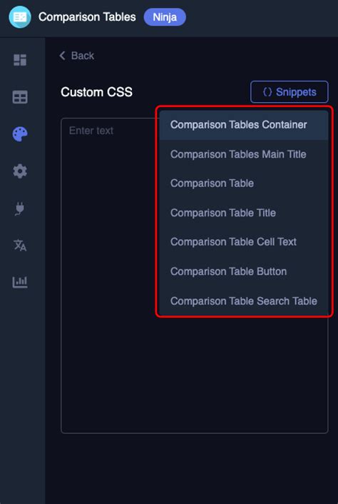 How To Use the Snippets Feature in the Custom CSS Editor of the Widget ...