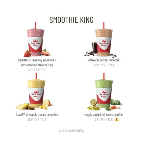 Smoothie King Medium Gladiator Nutrition Facts | Besto Blog