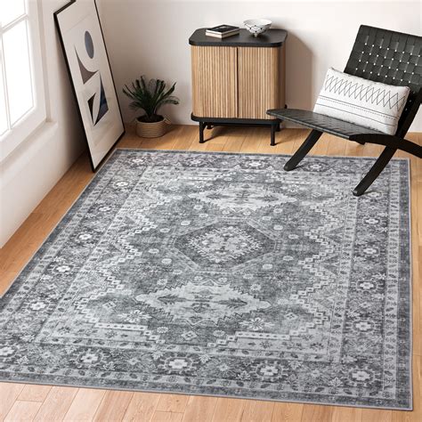 Rugland 8x10 Area Rugs - Stain Resistant Washable Rug, Anti Slip ...