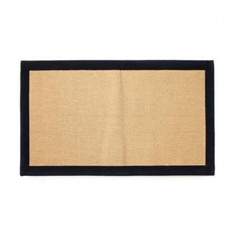 OnlyMat Handwoven Natural Jute Floor Mat with Black Border