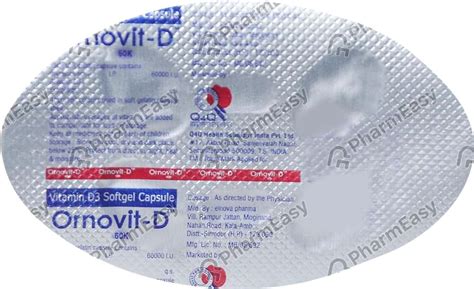 Ornovit D 60000 IU Capsule (4): Uses, Side Effects, Price & Dosage ...