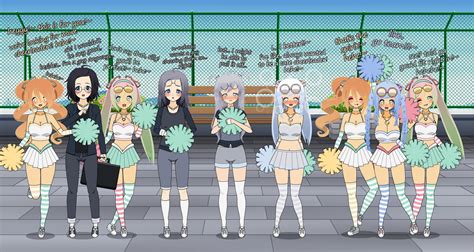 Go Team! (kisekae 2, MTF, human -> cheerleader TG TF, mental changes ...