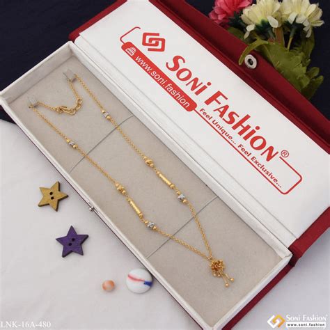 1 Gram Gold Plated Best Stunning Design Gold Plated Necklace for Lady ...