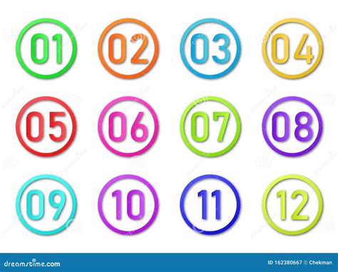 Numbers Bullet Point. Vector Infographic Elements Stock Illustration ...