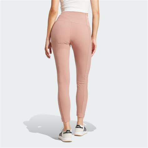 adidas ALL SZN Rib High-Waist 7/8 Leggings - Pink | adidas India