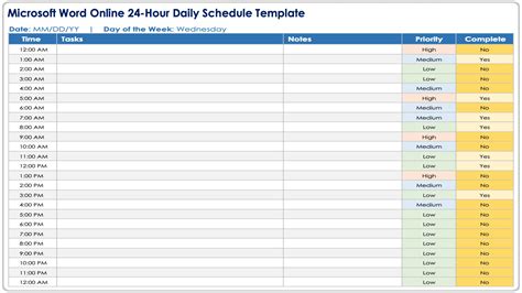 Free Hourly Schedule Templates: All Formats, Editable & Printable