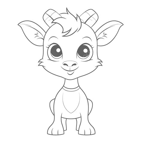 Baby Goat Outline