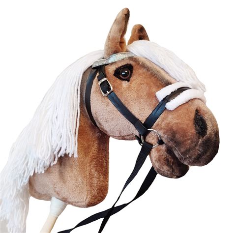 Brown Hobby horse on a stick with bridle Handmade stick horse for children — 🛍️ The Retail Market