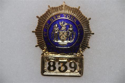 Nypd Detective Police Badge New York City Police NYPD Lieutenant Badge