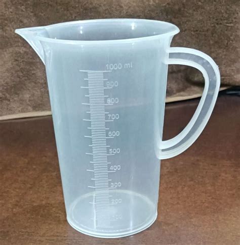 fastro Plastic Measuring Jug 1000ml & Measuring Beaker 500, 250, 100 ...