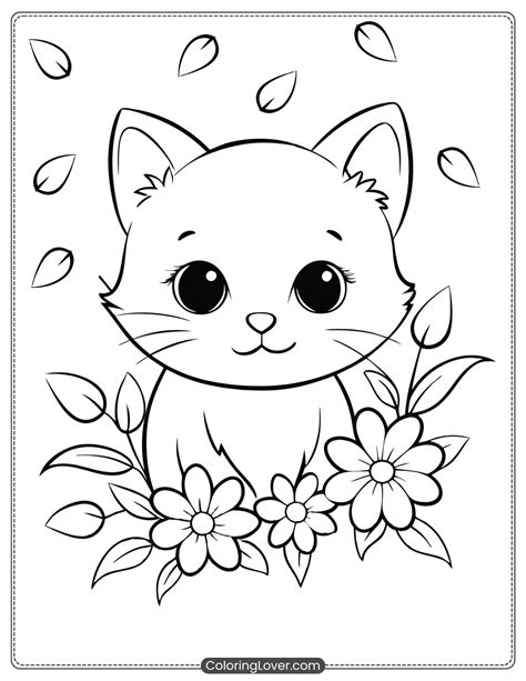 Cute Kitten Coloring Pages Printable [2025]