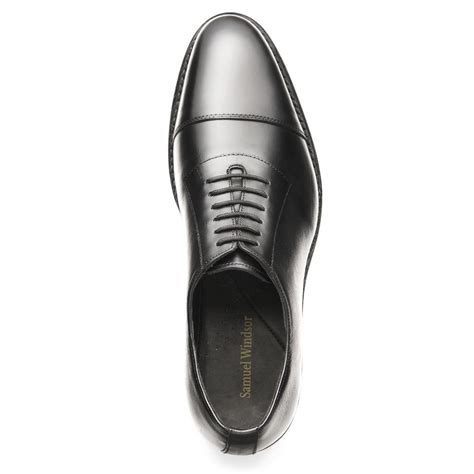 Men's Handmade Goodyear Welted Black Oxford Italian Leather Shoe with ...