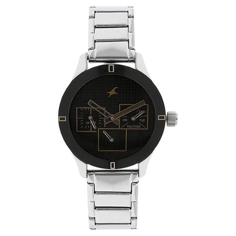 Buy Online Fastrack Quartz Multifunction Black Dial Stainless Steel ...