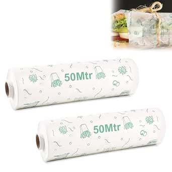 GLUN® Butter Paper Roll 500g – 50mtr Each Non-Stick Parchment Paper for ...