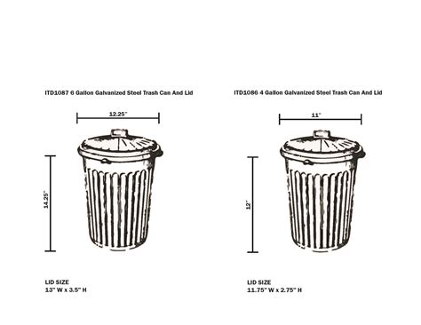 Common Trash Can Sizes at Nicholas Warrior blog
