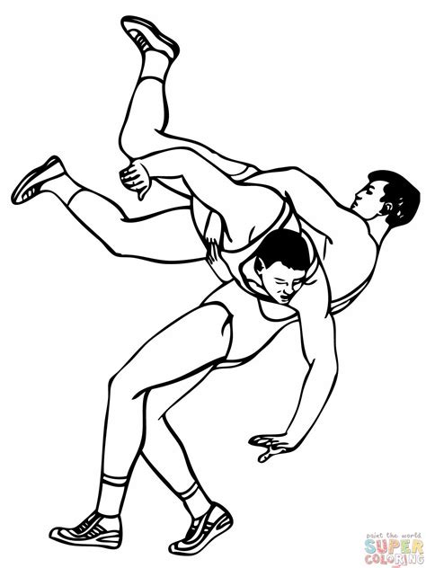 Wrestling Coloring Pages Free Printable - Printable Calendars AT A GLANCE