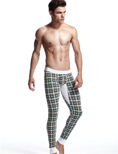 SEOBEAN Mens Sexy Low Rise Long Underwear Plaid Long John 30401 – SEOBEAN®