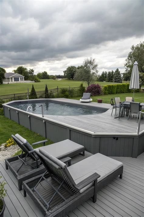 13+ Stylish Modern Above Ground Pool Ideas