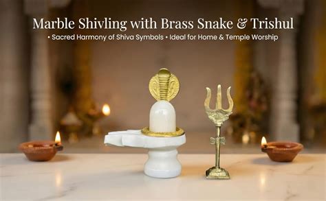 Buy Salvus APP SOLUTIONS Sacred Harmony: Marble Shivling with Brass ...