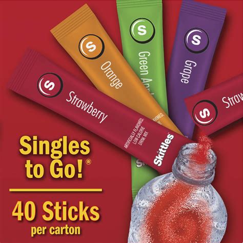 Buy Skittles Singles To Go Variety Pack, 40 Count, Powdered Drink Mix ...