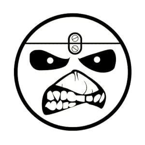 PickTheGuitar Vinyl Iron Maiden-Eddie's Face Stickers (Black) : Amazon ...
