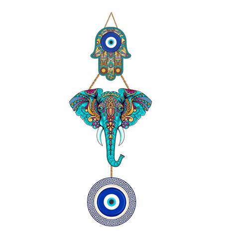 Kaameri Bazaar Evil Eye Hanging for Home Entrance, Elephant Design ...