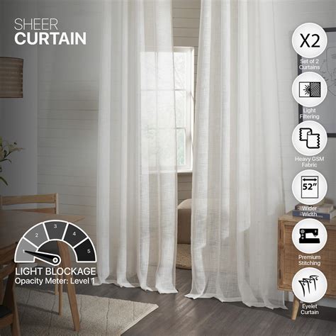 Buy DECO WINDOW Antartica Set of 2 Sheer Door Curtains from Deco Window ...