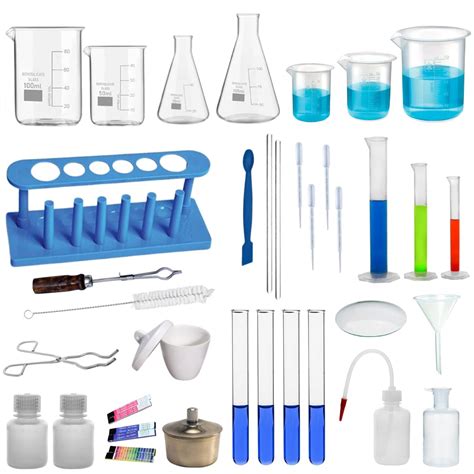 Buy COMETEK Chemistry Lab 36 Items Kit – Borosilicate Glass & Plastic ...