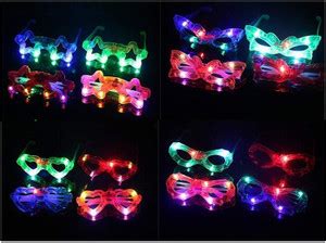Quick Flashing Party Light Up Led Goggles Set Party Mask Party Mask ...