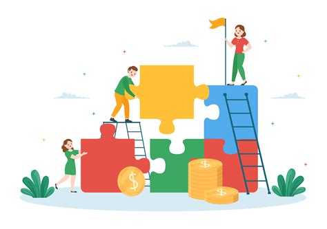 Challenge Illustration with Businessman Running to the Top Graph and ...