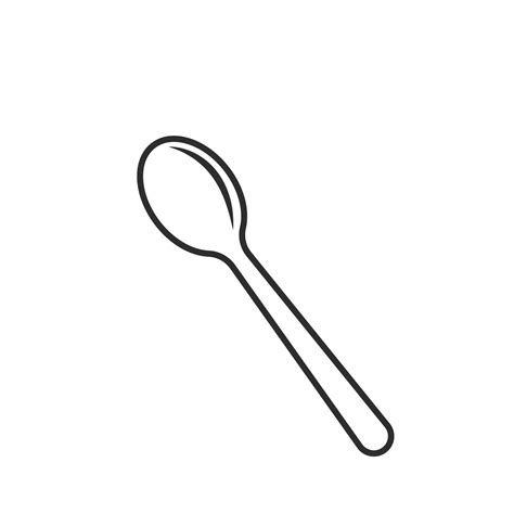 spoon line icon vector design template 19815741 Vector Art at Vecteezy