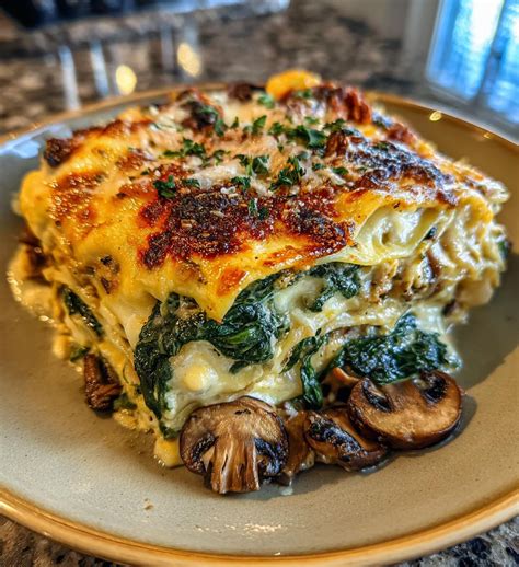 Creamy Spinach Mushroom Lasagna – Cravi Recipes