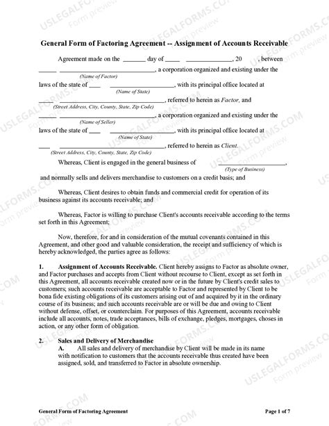 Factoring Notice Of Assignment Sample For Transfer | US Legal Forms