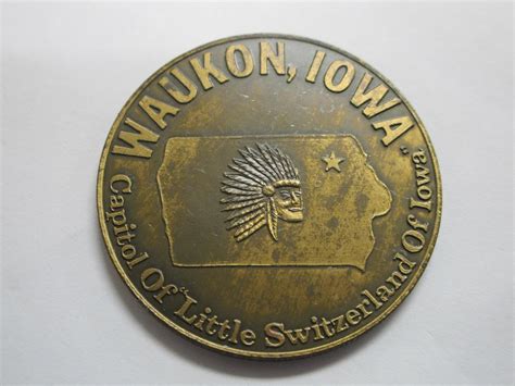 100 Years of Service Waukon State Bank Waukon, IA Centennial Coin 1971 ...