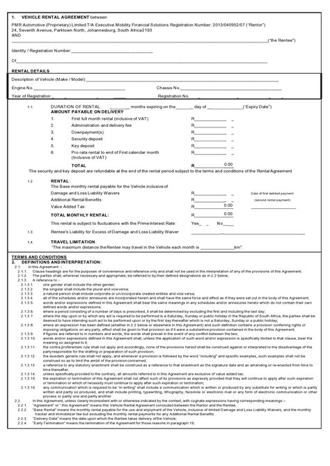 38 Free Car Rental Agreements [& Forms] ᐅ TemplateLab