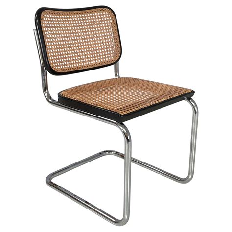 Italian mid-century modern Black Chair Cesca by Marcel Breuer for Gavina, 1960s For Sale at 1stDibs