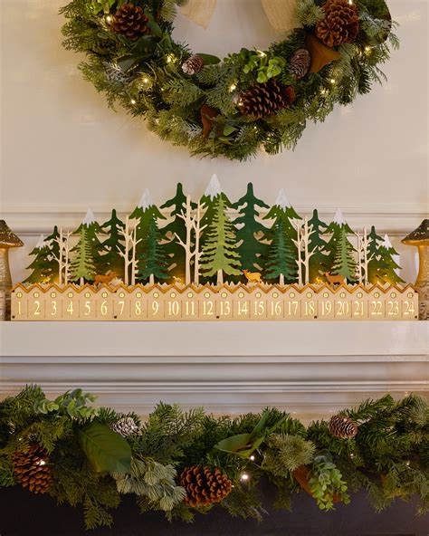 Lit Wooden Forest Advent Calendars | Balsam Hill
