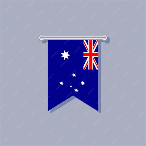 Ilustración de la plantilla de la bandera de australia | Vector Premium