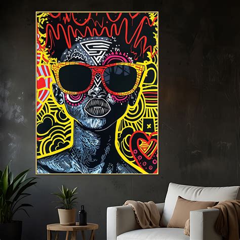 Girl In Glasses Cotton Canvas Wall Painting – Vibecrafts