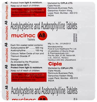 Mucinac Ab Tablet: Uses, Side Effects, Price & Substitutes