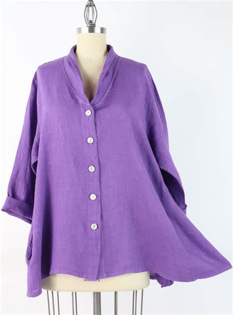 Washed Premium Linen One Size Tunic, Women Linen Tunic, Linen Summer ...